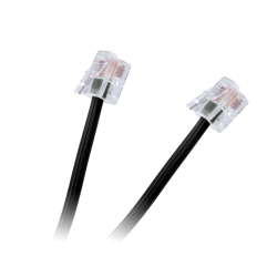 Przewód Tel.wt.-Wt.czarny 2M [[