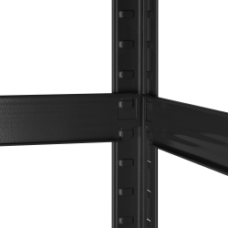 Rebel Regał Metalowy Magazynowy 180X90X40 Czarny Rebel [[