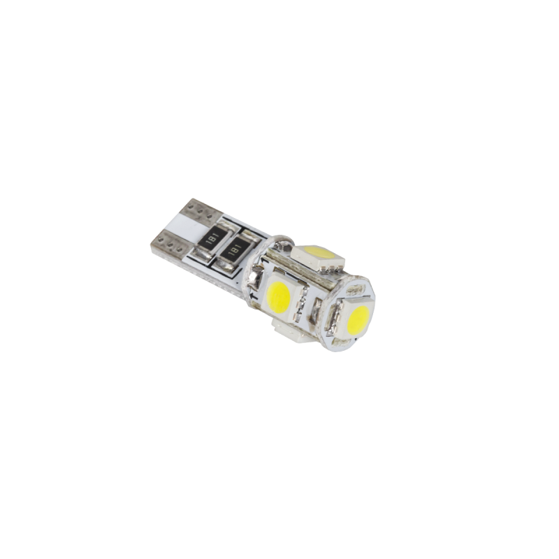 Vipow Żarówka Samochodowa Led T10 (Canbus) - 5X Smd5050, Biała [[