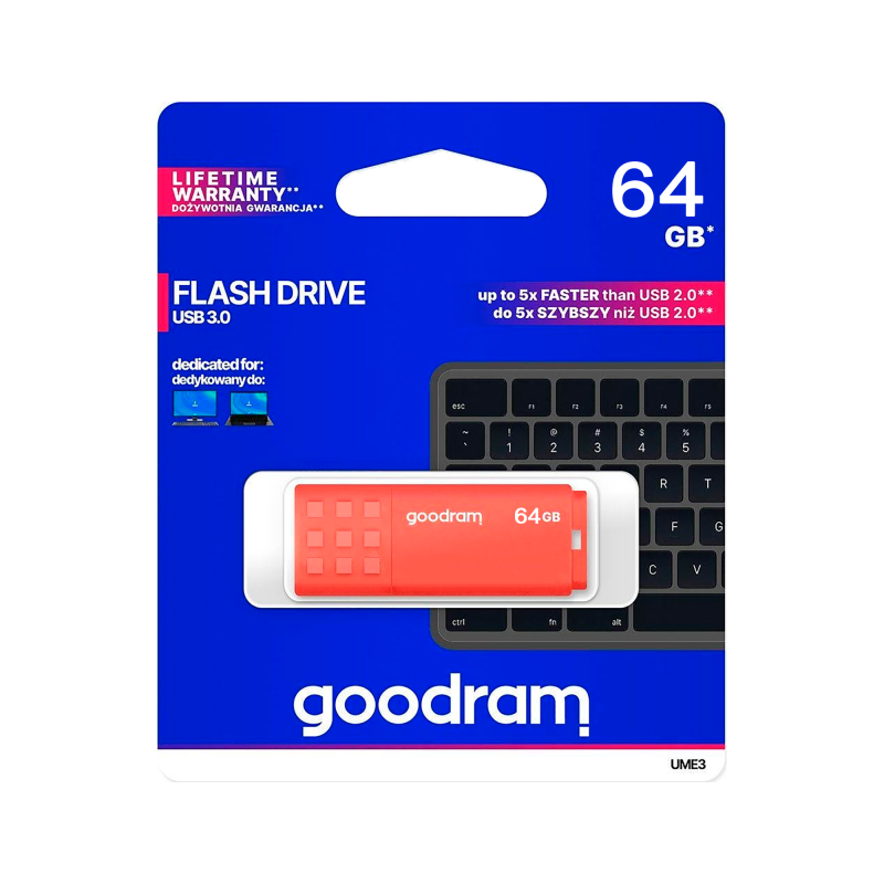 Goodram Pendrive Goodram Usb 3.2 64Gb Pomarańczowy [[