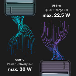 Krüger&Matz Powerbank Kruger&Matz 30000 Mah Li-Ion Z Funkcją Qc Oraz Pd [[