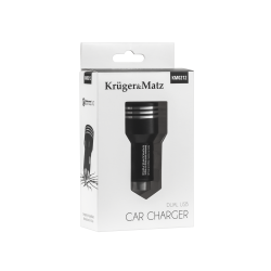 Krüger&Matz Ładowarka samochodowa Kruger&Matz 2xUSB 4800mA z funkcją Quick Charge 3.0 []