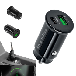 Krüger&Matz Ładowarka Samochodowa Kruger&Matz Dual Usb 3100 Ma Z Funkcją Quick Charge 3.0 I Power Delivery [[