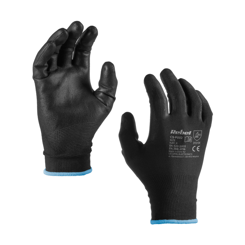 Rebel Rękawice Robocze Poliuretanowe Cs-P002  R.9 L (10Kpl.) [[