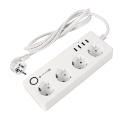 Krüger&Matz Listwa Sieciowa Kruger&Matz 4 Gniazda Typu Niemieckiego I 4Xusb 2100 Ma Connect P6  Tuya [[