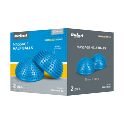 Rebel Półkule Sensoryczne Z Wypustkami Rehabilitacyjne, Zestaw 2 Szt,  Kolor Niebieski, Rebel Active [[