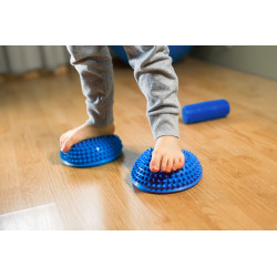 Rebel Półkule Sensoryczne Z Wypustkami Rehabilitacyjne, Zestaw 2 Szt,  Kolor Niebieski, Rebel Active [[