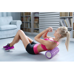 Rebel Wałek Z Wypustkami Do Masażu 14X33Cm, Kolor Fioletowy, Materiał Eva, Rebel Active [[
