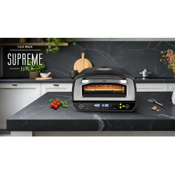 Teesa Piec Do Pizzy Supreme Elite 2200 W, 450 Stopni, Dwie Grzałki, Okno, Led, 33 Cm, Różna Programy Pieczenia [[