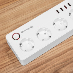 Krüger&Matz Listwa Sieciowa Kruger&Matz 4 Gniazda Typu Niemieckiego I 4Xusb 2100 Ma Connect P6  Tuya [[