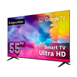 Krüger&Matz Telewizor Kruger&Matz 55" Uhd Google Tv 5.0  Dvb-T2/T/C  H.265  Hevc [[