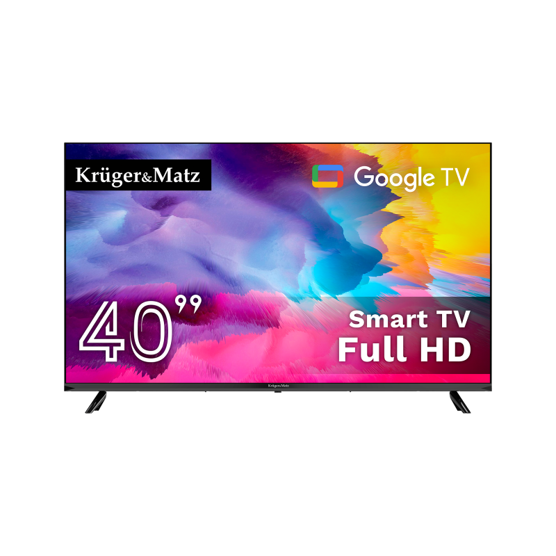 Krüger&Matz Telewizor Kruger&Matz 40" Fhd Google Tv 5.0,  Dvb-T2/S2/T/C   H.265 Hevc [[