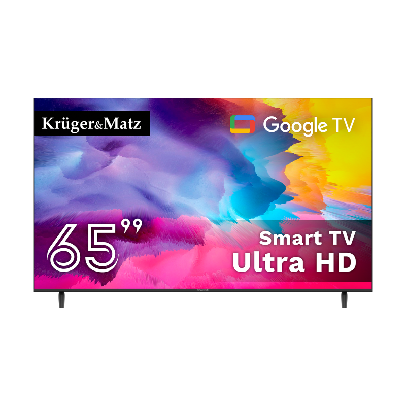 Krüger&Matz Telewizor Kruger&Matz 65" Uhd Google Tv 5.0  Dvb-T2/T/C  H.265  Hevc [[