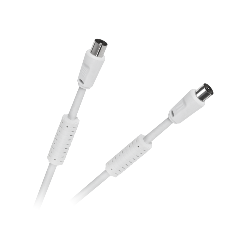 Kabel Tv-Video Biały Kątowo/Kątowy 2,0M [[