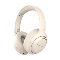 Krüger&Matz Bezprzewodowe Słuchawki Nauszne Z Anc , Kruger&Matz F8A , Beżowe [[
