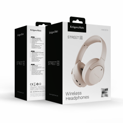 Krüger&Matz Bezprzewodowe Słuchawki Nauszne Z Anc , Kruger&Matz Street 4 , Beżowe [[