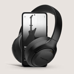 Krüger&Matz Bezprzewodowe Słuchawki Nauszne Z Anc , Kruger&Matz F8A , Beżowe [[