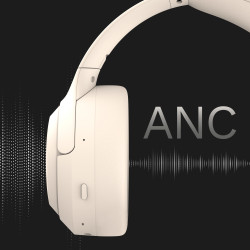 Krüger&Matz Bezprzewodowe Słuchawki Nauszne Z Anc , Kruger&Matz F8A , Beżowe [[