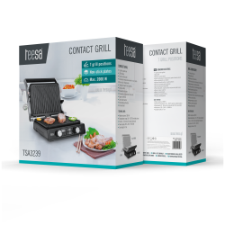 Teesa Grill Elektryczny Teesa , Panini Grill , Opiekacz, 3 Pozycje , Wyjmowane Wkłady, 2000W [[