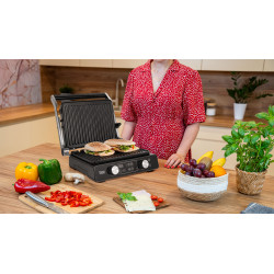 Teesa Grill Elektryczny Teesa , Panini Grill , Opiekacz, 3 Pozycje , Wyjmowane Wkłady, 2000W [[