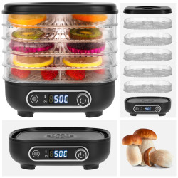 Teesa Suszarka Do Grzybów , Warzyw , Owoców , 300W , 5 Sit , Wyświetlacz , Termoobieg , Teesa [[