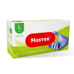 Rękawice nitrylowe bezpudrowe L 100szt MASTER S457