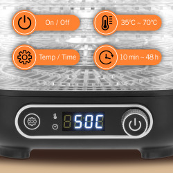 Teesa Suszarka Do Grzybów , Warzyw , Owoców , 300W , 5 Sit , Wyświetlacz , Termoobieg , Teesa [[