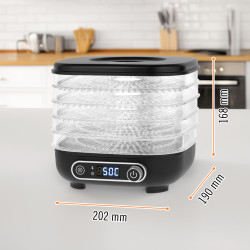 Teesa Suszarka Do Grzybów , Warzyw , Owoców , 300W , 5 Sit , Wyświetlacz , Termoobieg , Teesa [[