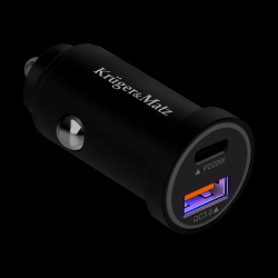 Krüger&Matz Ładowarka Samochodowa 38W Kruger&Matz Z Funkcjami Power Dedlivery Oraz Quick Charge [[