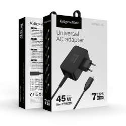 Krüger&Matz Zasilacz Uniwersalny Kruger&Matz 45W Z Funkcją Power Delivery 7 Końcówek [[