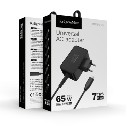 Krüger&Matz Zasilacz Uniwersalny Kruger&Matz 65W Z Funkcją Power Delivery 7 Końcówek [[