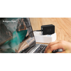 Krüger&Matz Zasilacz Uniwersalny Kruger&Matz 65W Z Funkcją Power Delivery 7 Końcówek [[