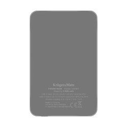 Krüger&Matz Powerbank Indukcyjny Kruger&Matz 5000 Mah Magnetyczny Szary [[