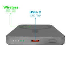 Krüger&Matz Powerbank Indukcyjny Kruger&Matz 5000 Mah Magnetyczny Szary [[