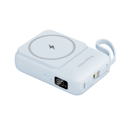 Krüger&Matz Powerbank Indukcyjny Kruger&Matz 10000 Mah Magnetyczny Z Kablem Niebieski [[