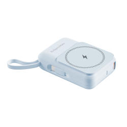 Krüger&Matz Powerbank Indukcyjny Kruger&Matz 10000 Mah Magnetyczny Z Kablem Niebieski [[