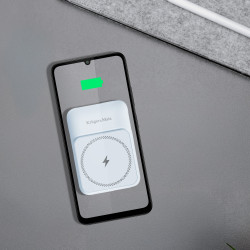 Krüger&Matz Powerbank Indukcyjny Kruger&Matz 10000 Mah Magnetyczny Z Kablem Niebieski [[
