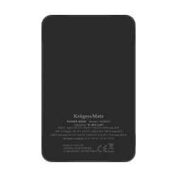 Krüger&Matz Powerbank Indukcyjny Kruger&Matz 10000 Mah Magnetyczny Czarny [[