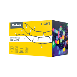 Rebel Lampki Choinkowe Led Rebel Zewnętrzne 10M, Rgb  Ze Zmianą Trybu Świecenia [[