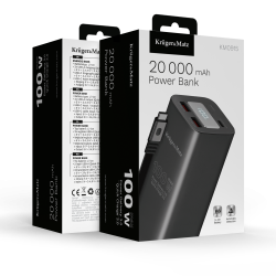 Krüger&Matz Powerbank Kruger&Matz 20000 Mah Li-Ion 100W Z Funkcją Qc Oraz Pd [[