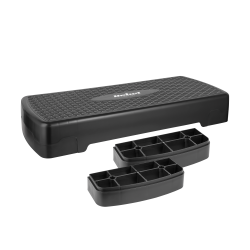 Rebel Step Do Aerobiku I Ćwiczeń Fitness, 2 Stopnie, 68Cm, Czarny, Rebel Active [[