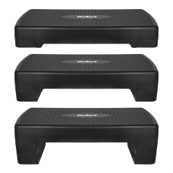 Rebel Step Do Aerobiku I Ćwiczeń Fitness, 3 Stopnie, 68Cm, Czarny, Rebel Active [[