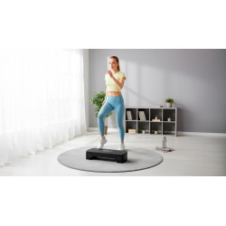 Rebel Step Do Aerobiku I Ćwiczeń Fitness, 3 Stopnie, 68Cm, Czarny, Rebel Active [[