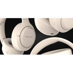 Krüger&Matz Bezprzewodowe Słuchawki Nauszne Z Anc , Kruger&Matz F8A , Beżowe [[
