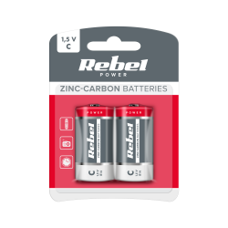 Rebel Baterie Cynkowo Węglowe Rebel R14 2Szt/Bl [[
