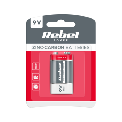 Rebel Baterie Cynkowo Węglowe Rebel 6F22 Blister [[