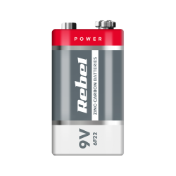 Rebel Baterie Cynkowo Węglowe Rebel 6F22 Blister [[