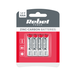 Rebel Baterie Cynkowo Węglowe Rebel  R03 4Szt/Bl [[