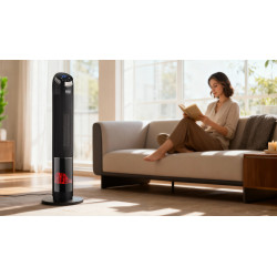 Teesa Termowentylator Kolumnowy Ptc Teesa Z Funkcją  Imitacji Kominka [[