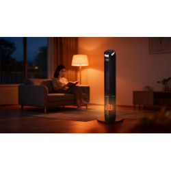 Teesa Termowentylator Kolumnowy Ptc Teesa Z Funkcją  Imitacji Kominka [[